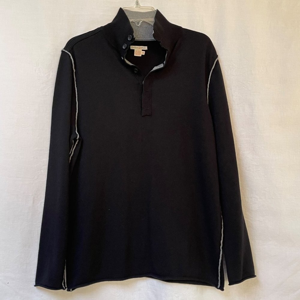 Carbon2Cobalt Cashmere Sweater Mens Medium Black Pullover Knit Office Winter